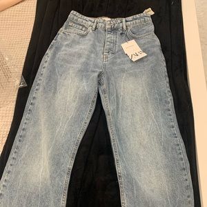 Zara High Rise Straight Jeans